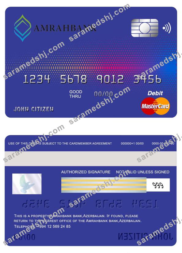 Azerbaijan Amrahbank mastercard